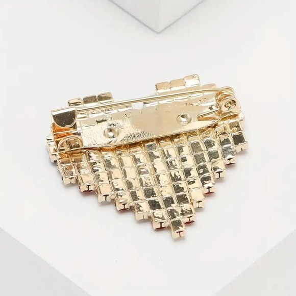 American Flag Love Brooch Pin - Picture 4 of 4